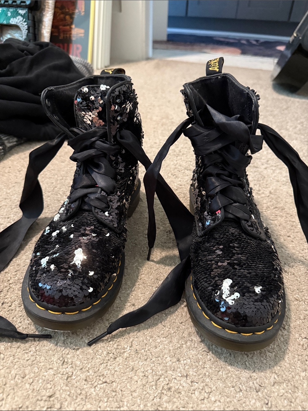 Sequin Doc Martins